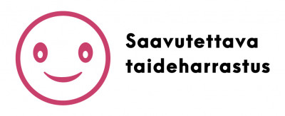 Saavutettava taideharrastus -merkki.