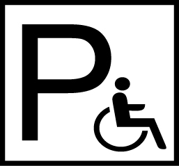 Esteettömän autopaikan symboli 